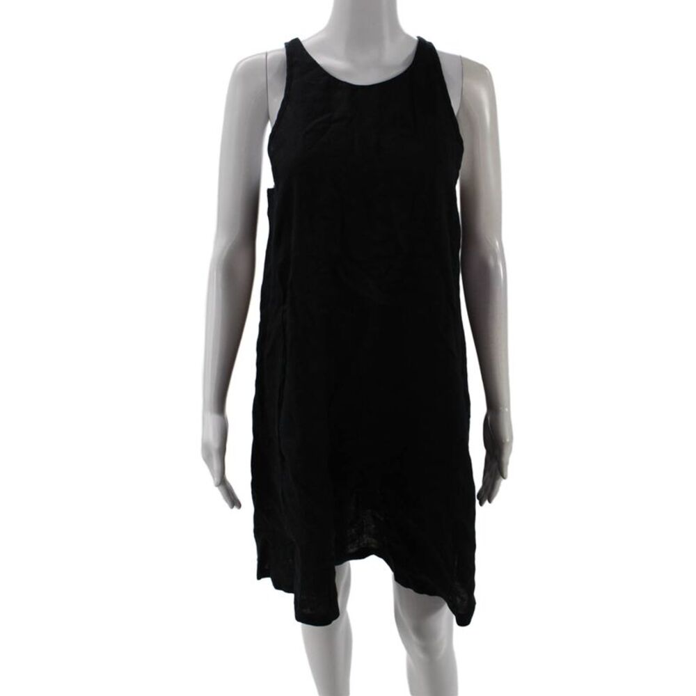 United Colors of Benetton Women Shift Tank Dress Black Sleeveless Size XS